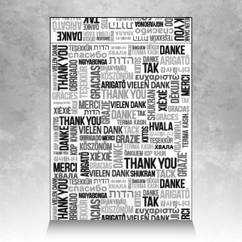 Versandbeutel “Danke/thank you” 44cm + 5cm x 35cm